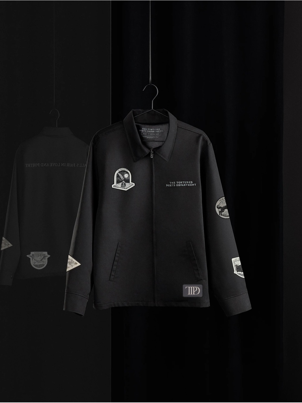 Ttpd jacket with pactaches Black Patchwork Zip Jacket